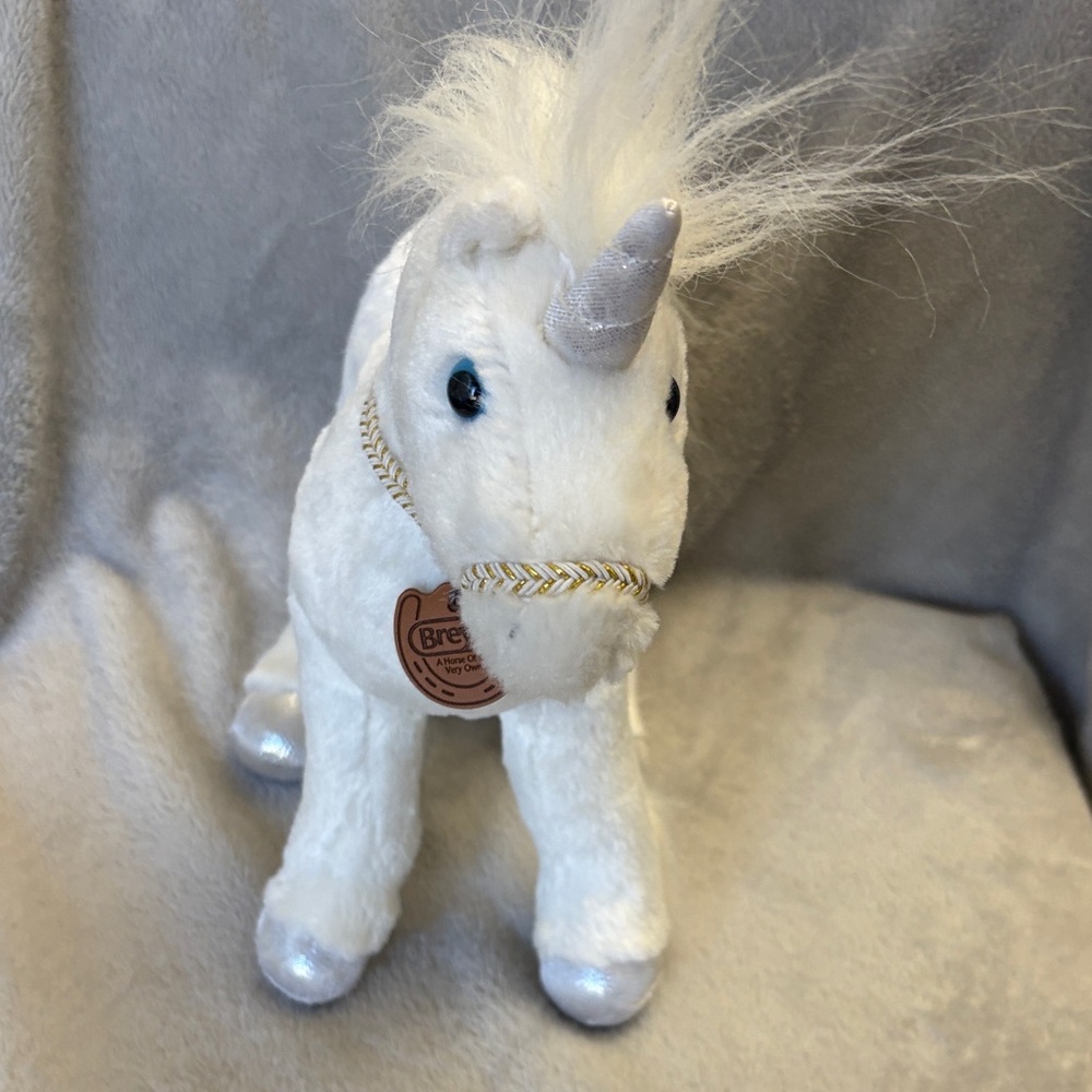 Breyer White and Silver Stuffed Unicorn